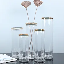 Phnom Penh прямая стеклянная ваза богатые бамбуковые цветы и цветы творческая современная в стиле минимализма украшения для дома