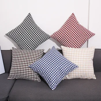 

2020 Pillowcase Houndstooth Pillow Cover Cushion Cases Home Decor Pillow Protector For Sofa Pillowcase 45x45cm