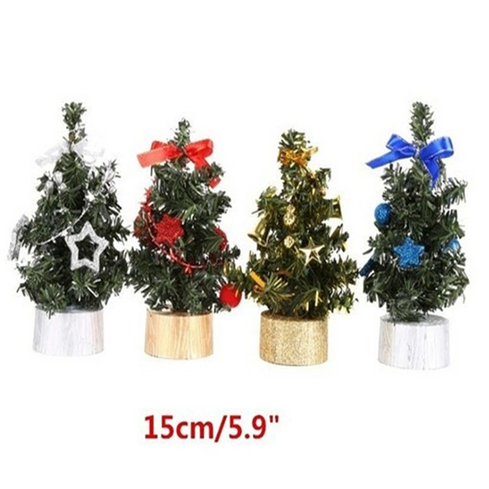 6inch High Tabletop Christmas Tree Mini Xmas Tree With Ornaments Party