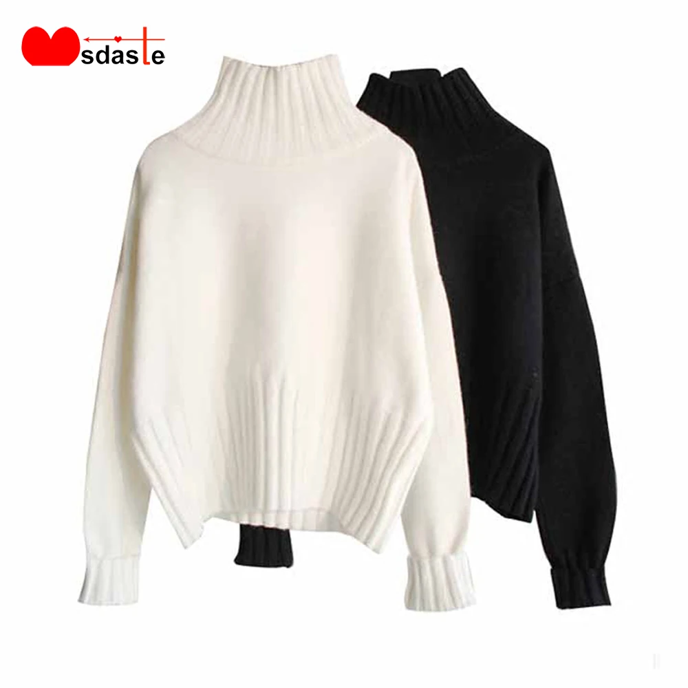 

Sweaters Women Pullover Turtleneck High Elasticity Knitted Ribbed Slim Jumper truien dames Autumn Winter Basic Female Sweaters