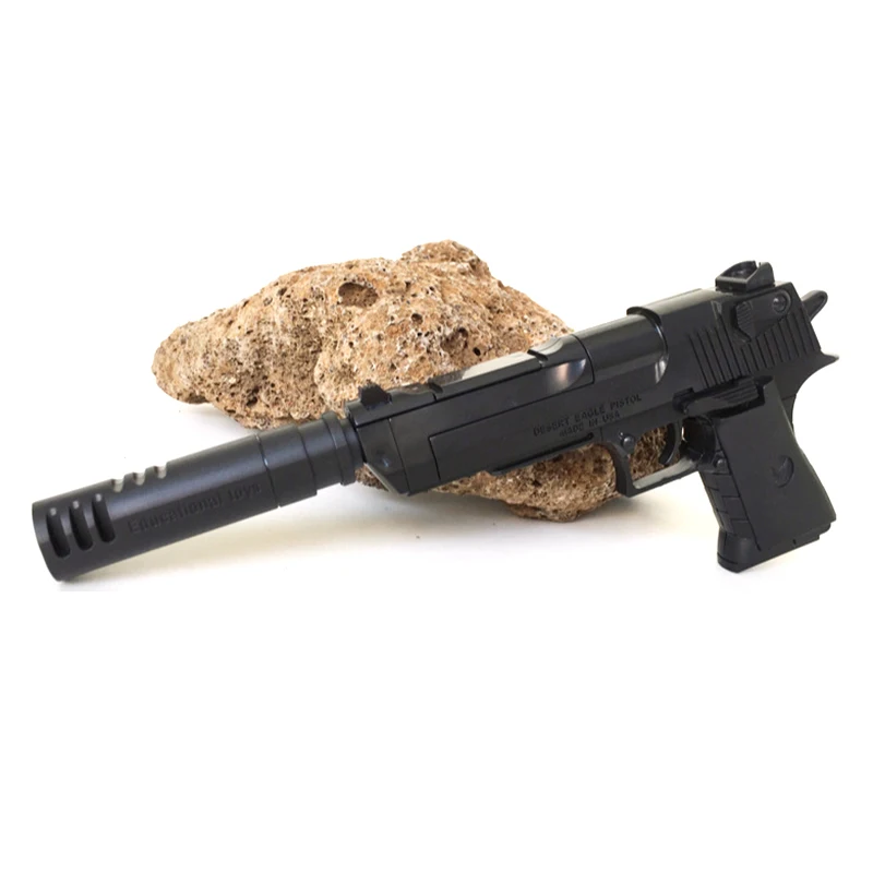 

2019 Can Fire Desert Eagle Assembly Gun Pistol Rifle DIY Building Blocks 3D Miniature Model Plastic Toy Gift for Boy Kids