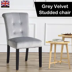 Роскошный серый бархатный стул современное обеденное кресло, мебель для дома домашний комод Свадебный праздник обеденные стулья 86 см x 50 см