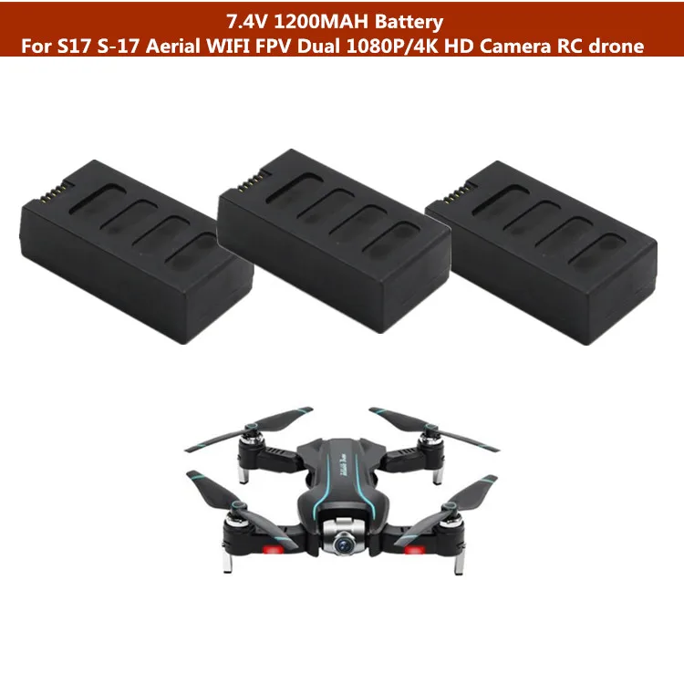 

S17 S-17 Outside Aerial WIFI FPV Dual 1080P/4K HD Camera RC drone 1PCS 2PCS 3PCS 7.4V 1200mAh Battery Spare Parts