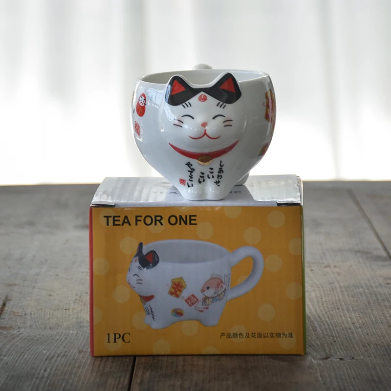 TANGPIN, милый фарфоровый чайный сервиз lucky cat, креативный, maneki neko, керамическая чайная чашка, чайник с ситечком, прекрасный плюус, чайник для кошки