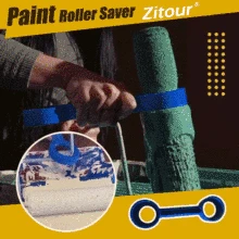 

Clean Sleeve Paint Roller Cleaner Clean Paint Roller in Seconds with One Swipe Paint Roller Saver Edger Brush Remover Scrap Tool