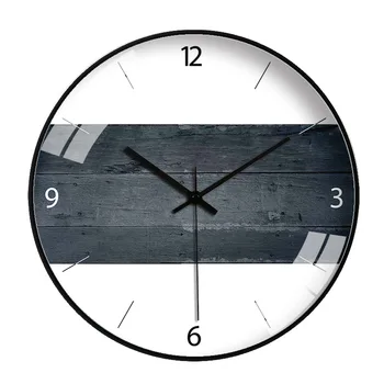 

[12 inch 30cm] Nordic silent clock simple modern clock wall clock wood grain color fashion creative wall Watch