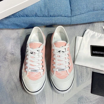 

French chare flat bottomed women's shoes popular in summer cc letter printed casual sports shoes top luxury standard manufacture