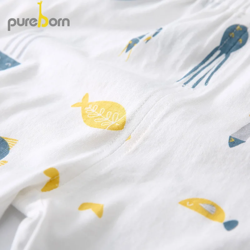 Детские штаны унисекс Pureborn дышащие Хлопковые Штаны для маленьких мальчиков