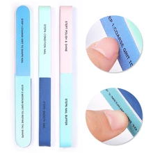1 Pc שבעה-צדדי מסמר חיץ ג 'ל ליטוש טחינת מלטש בלוק פדיקור מניקור מקצועי ציפורן כלים קובץ(China)