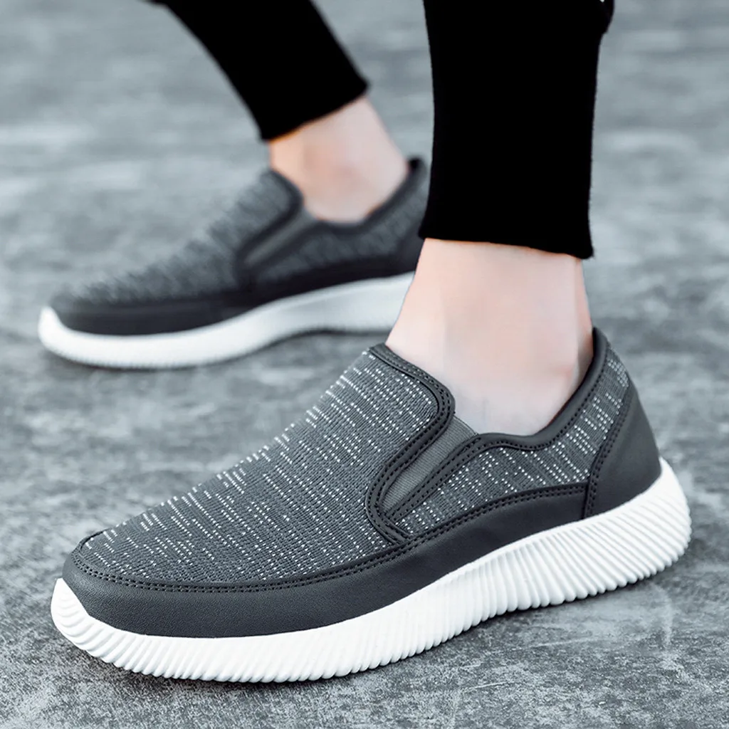 KANCOLLE Fashion Men Outdoor One-Legged Lazy Breathable Shoes Comfortable Soft Sneakers Athletic Tourist Shoes Leisure Shoes1217