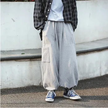 

Men Autumn Winter Streetwear Hip Hop Loose Casual Wide Leg Pants Male Women Fashion Harem Trouser Cargo Pants Joggers Sweatpants
