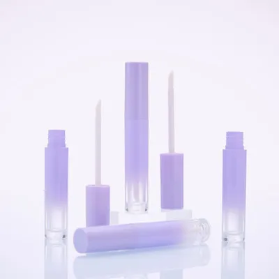 5ml ABS Purple Gradient Lip Glaze Tube DIY Long Lipgloss Oil Wand Mascara Brush Containers Lipstick Balm Bottle | Красота и здоровье