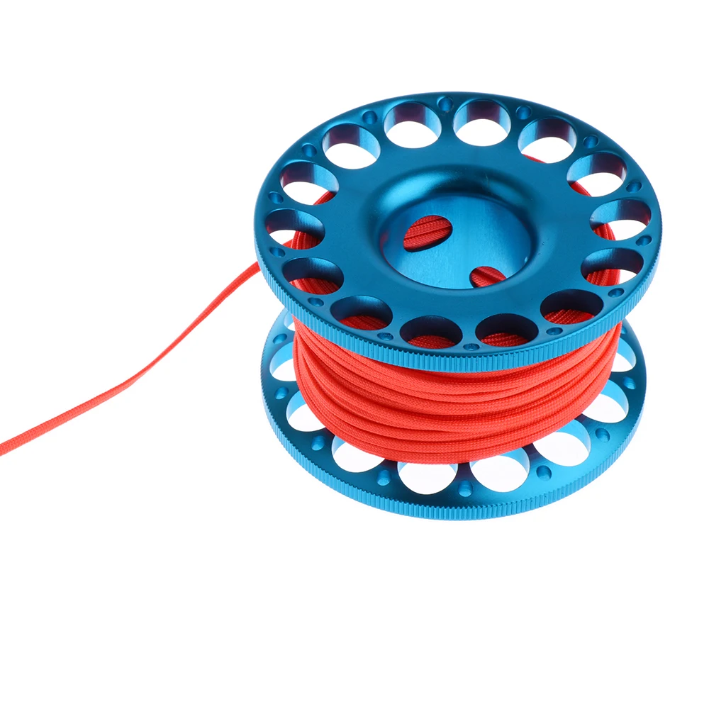 Высокая видимость подводное плавание палец катушка Tech Spool+ 30 м/98ft линия двухсторонняя Болтовая защёлка для дайвинга применения