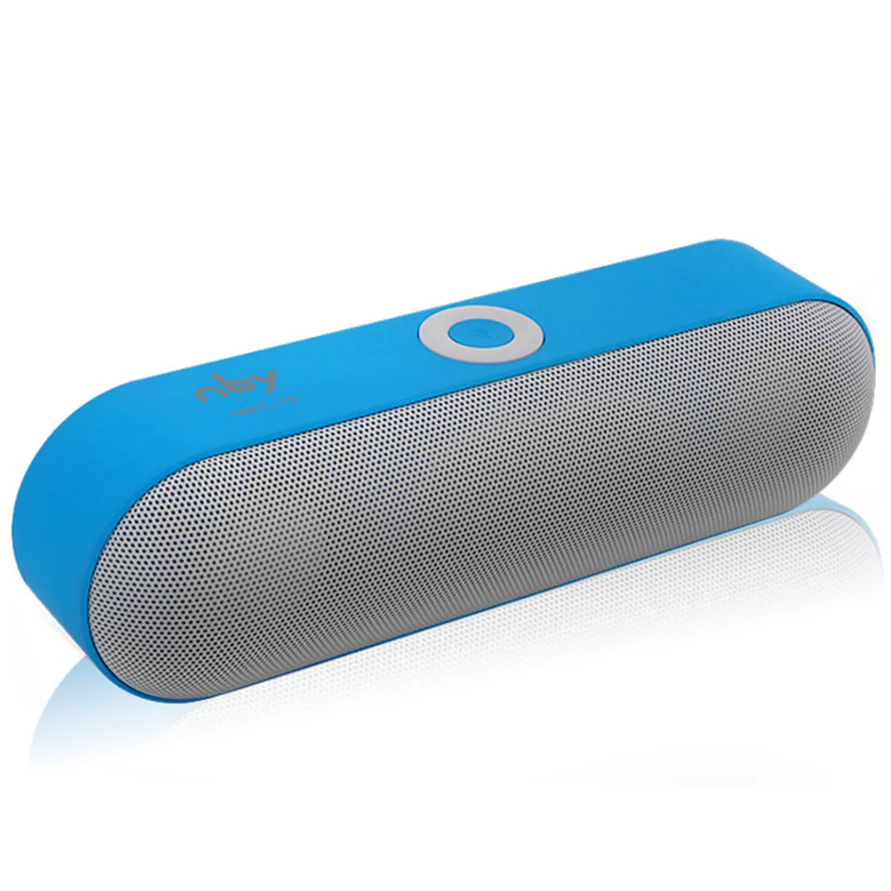 NBY18 мини портативный Bluetooth динамик fm-радио беспроводной динамик 3D стерео музыка объемный компьютер колонки поддержка TF AUX USB - Цвет: Blue