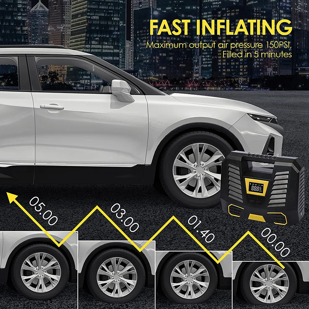 ������ ���� ���� Ÿ�̾� ���� ���Ա�, 12V 150PSI, �޴�� Led ����Ʈ ��������, ������, �ڵ���, ������ Ÿ�̾� ��