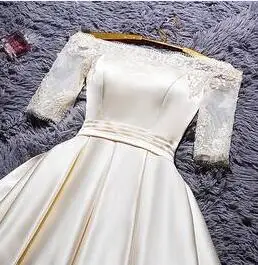 DongCMY длинное торжественное вина Выпускные платья Vestidos Атласный халат de soiree Вечернее платье вечерние платья - Цвет: Бежевый