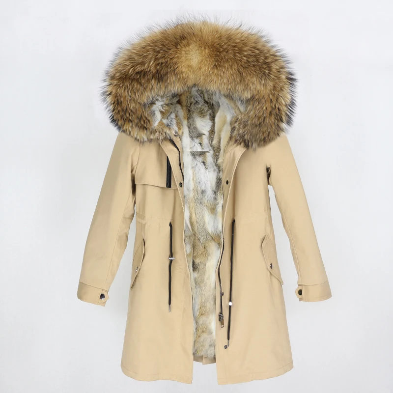 OFTBUY натуральный Лисий мех воротник парка с капюшоном зимняя куртка женская натуральный кроличий мех внутри Толстая теплая верхняя одежда Уличная Роскошная