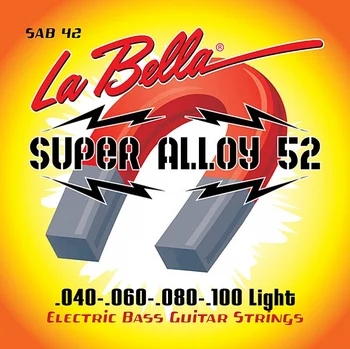 

Sab42 super alloy 52 string kit for bass guitar, iron/nickel, 42-100, light, La Bella