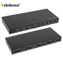 2/4 portas 4k display de vídeo usb kvm switch box tipo c kvm switcher splitter caixa para compartilhar impressora teclado mouse