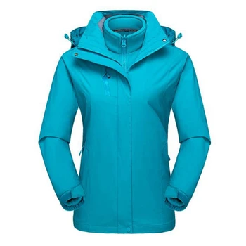 

Womens Men Waterproof Ski Jacket 3-in-1 Windbreaker Winter Coat Fleece Inner for Rain Snow Outdoor Hiking