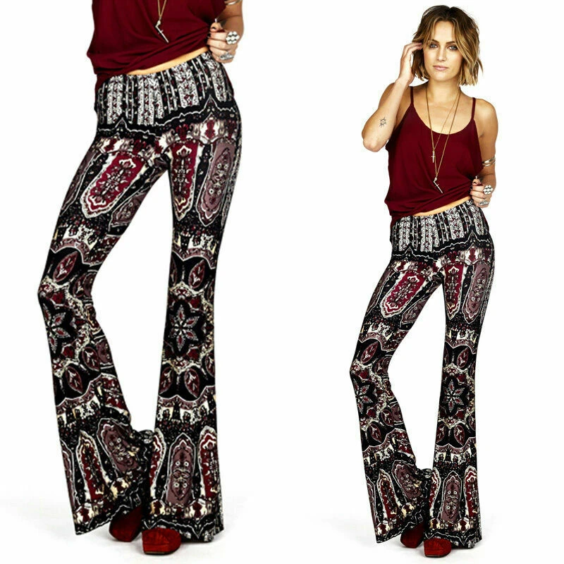 boho hippie high waisted pants