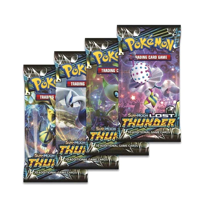 324Pcs/Box Pokemon Cards Sun & Moon Lost Thunder English Trading Card Game Evolutions Booster Collectible Kids Toys Gift
