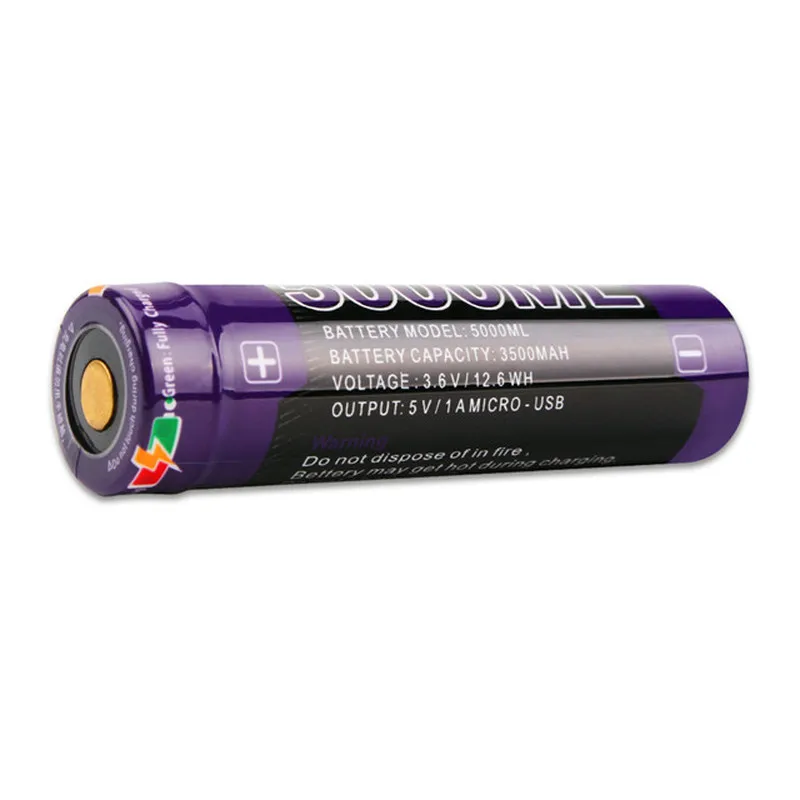 USB 3,7 V 18650 3500mAh литий-ионный перезаряжаемый аккумулятор USB с светодиодный светильник индикатор постоянного тока для зарядки