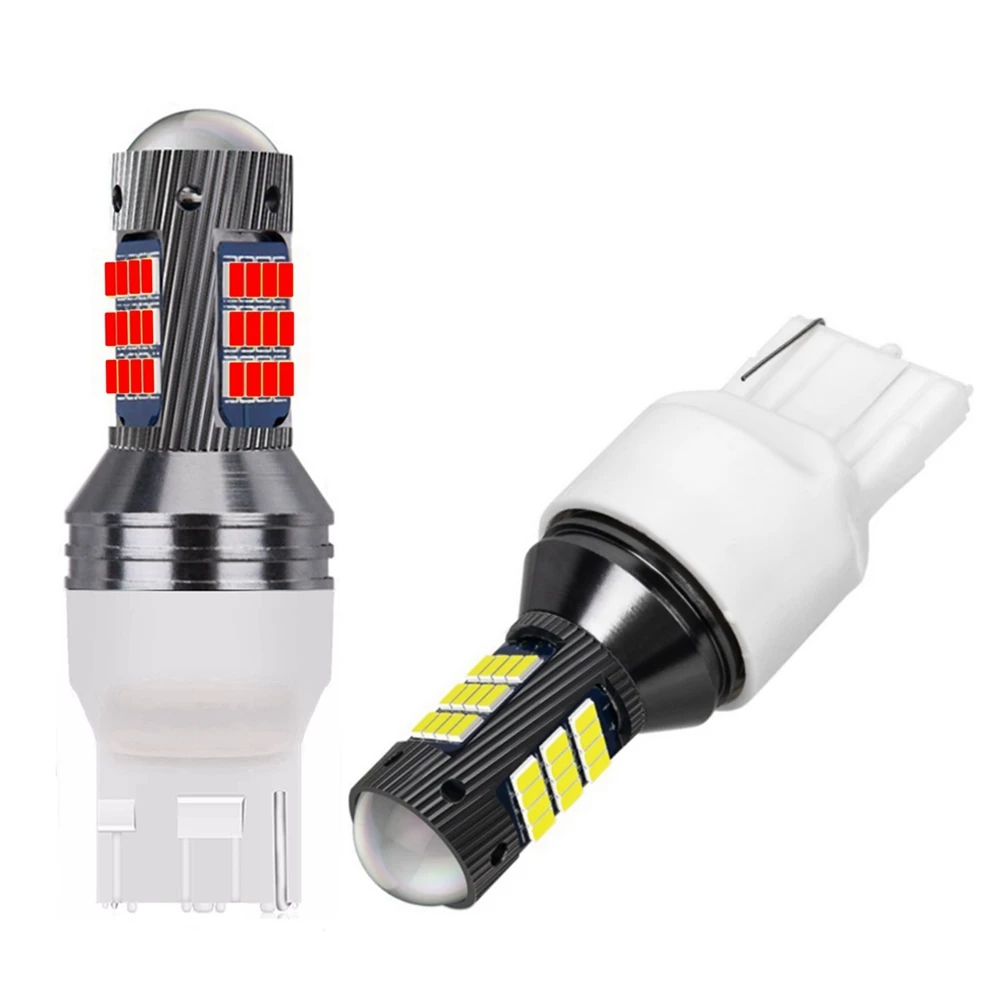 

2PCS New T20 7440 W21W WY21W Super Bright LED Car Tail Brake Bulb Turn Signals Auto Rear Fog Lamp DRL Light Red White Yellow