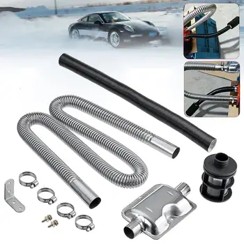 

120cm Air Parking Heater Exhaust Pipe with 4 Clamps Stainless Steel Fuel Tank Exhaust Pipe Hose Tube For Diesel Heater Accessory