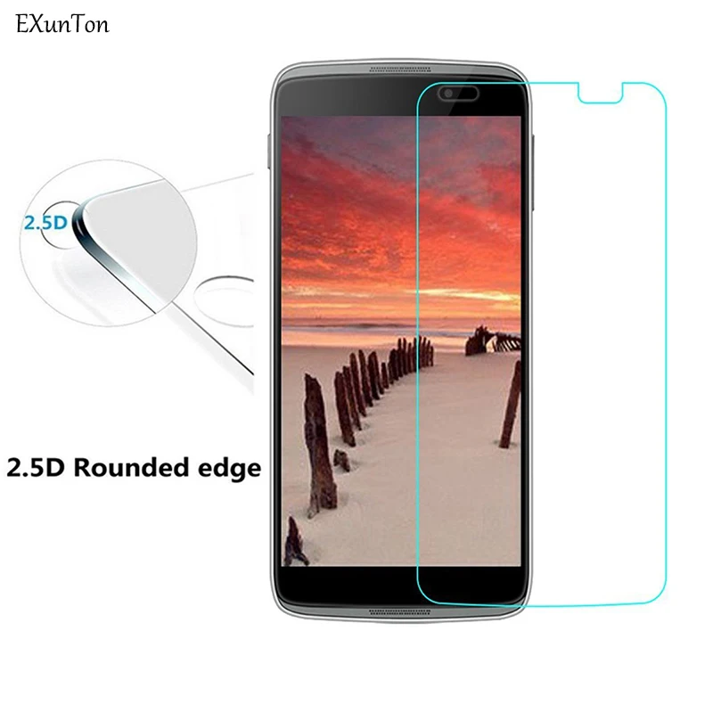 

EXUNTON Tempered Glass For ALCATEL IDOL 4 4S 1 2019 A3 U5 HD Screen Protector for ALCATEL 1X 2019 A50 A5 LED 3L Protective Film