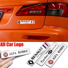 3D Aluminum Car Styling Body Rear Trunk Decorate Sticker Side Fender Badge Decal for Mitsubishi Lancer Wing God Ling Yue Galant