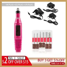 1 takım profesyonel elektrikli tırnak matkap makinesi seti manikür makinesi tırnak sanat kalem pedikür tırnak törpüsü tırnak sanat araçları seti(China)