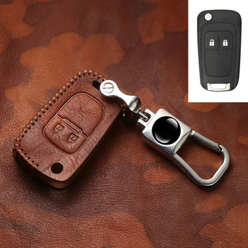 

For OPEL VAUXHALL Insignia MOKKA Cover Protect Shell Keychain 100% Genuine Leather Car Key Case For Buick For Cruze