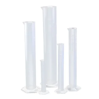 

5pcs Measuring Cylinder Plastic Measuring Tube Graduated Cylinder with Base and Scale (50ML+100ML+250ML+500ML+1000ML)
