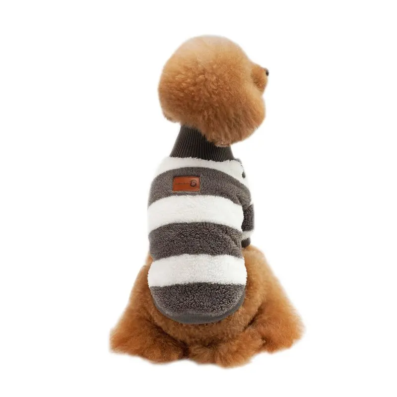 Коралловый кашемировый Однотонный свитер с высоким воротником Зимняя Одежда Пудель для йоркширских терьеров и чихуа-Хуа одежда курта для собак - Цвет: Серый