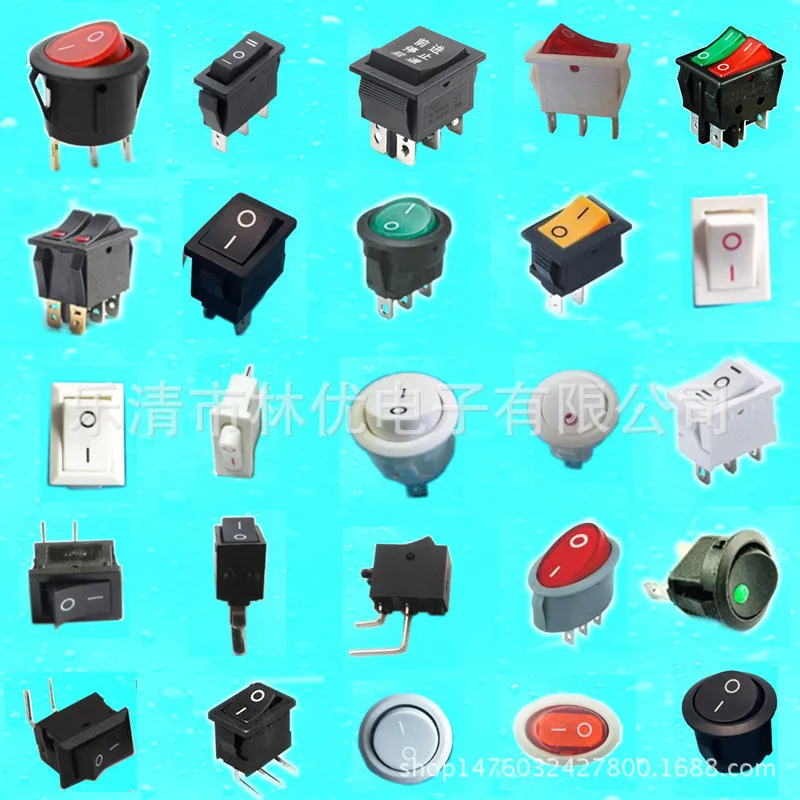 Circle Light Included Ship Type Switch KCD1 Outer Diameter 23mm Openings 20mm2 Feet 2 Gear Circle Rocker Switch