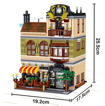 

MOC Street Building Chinese Restaurant Toys Building Blocks Bricks New Kids Christmas Birthday Gifts Compatible With 10243