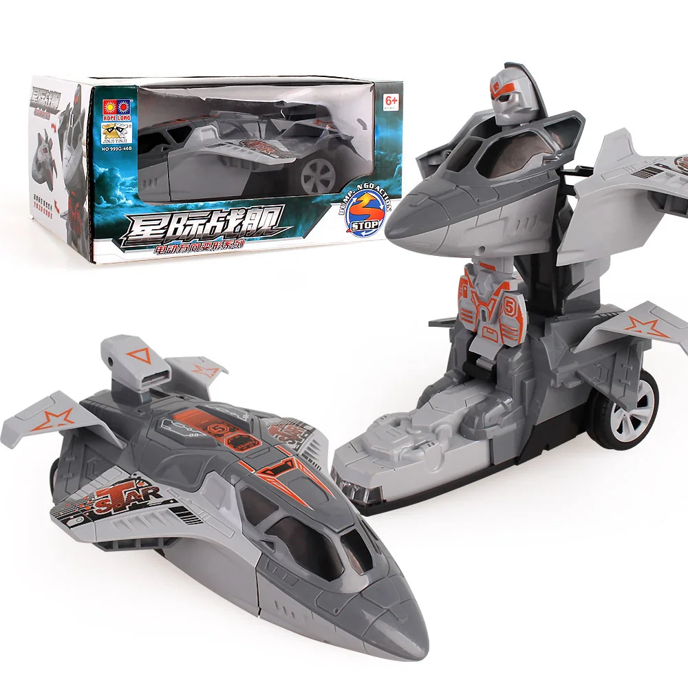

Electric Universal Automatic Transformation Airplane Starship CHILDREN'S Electric Toys Model Boy Gift