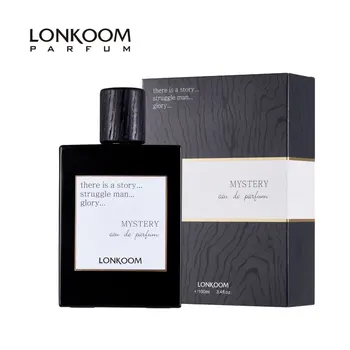 

LONKOOM Men Perfume MYSTERY BLACK Fougere Scent Fragrance Long Lasting Eau De Parfum Antibacterial Spray 100ml Free Shipping