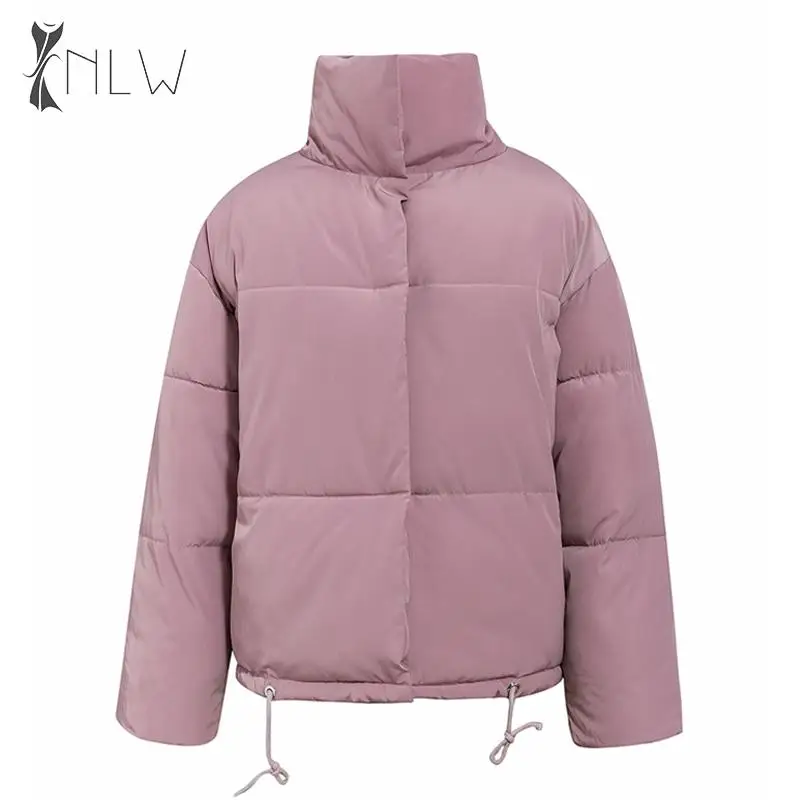 NLW Повседневная куртка-пуховик на осень и зиму, Женская мода, розовые парки с пузырьками, уличная Шикарная парка в Корейском стиле