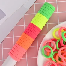 Quaslover, 50 шт., 3 см, цветные аксессуары для волос для девочек, эластичная резинка для волос, конский хвост, кольцо для волос, Детская повязка на голову, Детская резинка, держатель для галстуков