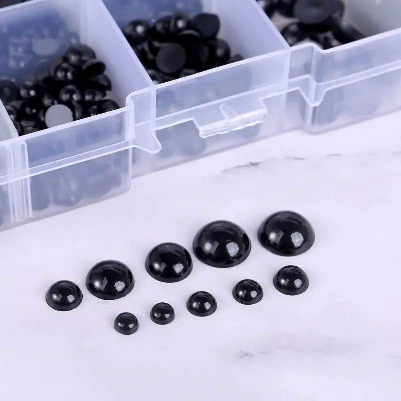 580pcs Black Plastic Safety Eyes for Bear Doll Animal Puppet Crafts Children Kids DIY Toys 10 Sizes photo
