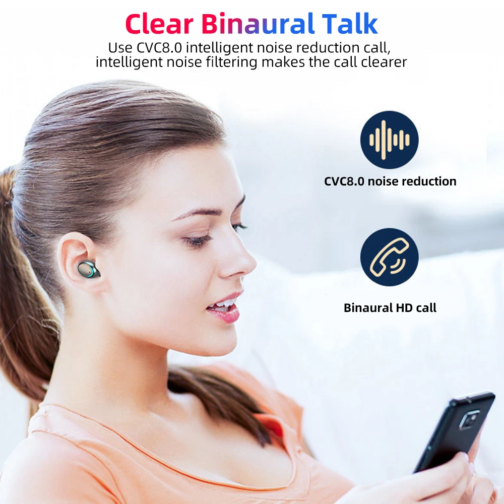 Bluetooth Earphone v5 0 Mini LED Display F9 5c Earpiece Stero Sound 1200mah Power Bank Wireless Headsets Sport with Microphone
