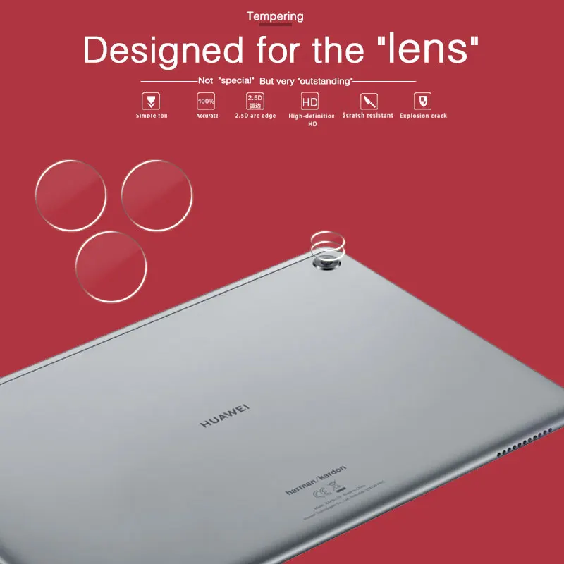 

Diameter Camera Lens Tempered Glass Cover For Huawei Mediapad M5 Lite 10 Back Lens Screen Protector Anti-Scratch Film