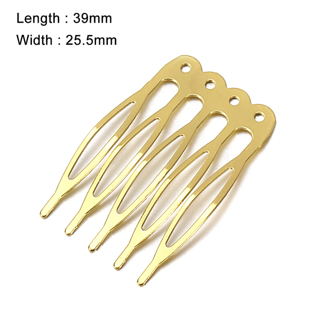 12/15/20 Teeth Metal Twisted Wire Hair Comb Base for Diy Hair Comb Clip Handmade Bridal Hair Jewelry Accessories