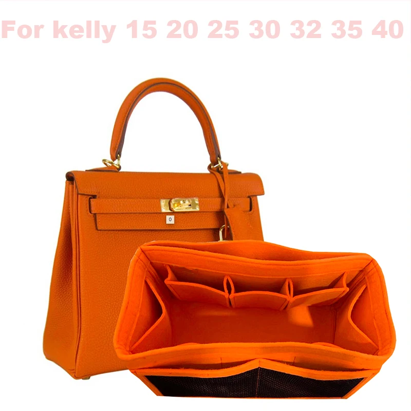 

Customizable For Ke lly-25 28 32 35 40/3MM Wool Felt Handmade Insert Bags Organizer Makeup Handbag Organize Portable base shaper