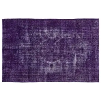 

Handmade Purple Vintage Overdyed Turkish Area Rug 198 X302 Cm-6'6''X9'11''