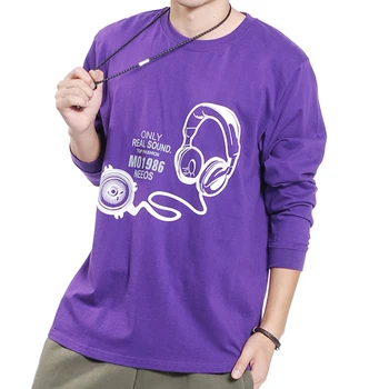 

Size L-4XL men shirts 2018 New Plus Size Mens Autumn Casual T-shirt Fashion Slim Long Sleeve o Neck T Shirt Tees / Tops O-neck