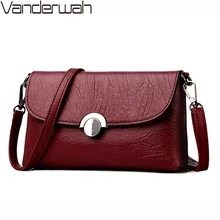 Женская сумка-мессенджер, женские кожаные сумки, Новые однотонные женские сумки от известных брендов, сумка-клатч, женская сумка