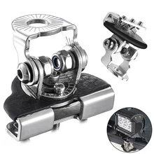 Support rotatif universel pour capot de voiture, 1 paire, couvercle, support réglable, en acier inoxydable, barre lumineuse, Base de serrage, accessoires